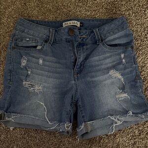 Women's Blue Denim Shorts
